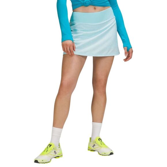 Lululemon Pace Rival Mid-Rise Skirt Tall *Heather Lux Multi Icing Blue - Picture 2 of 12